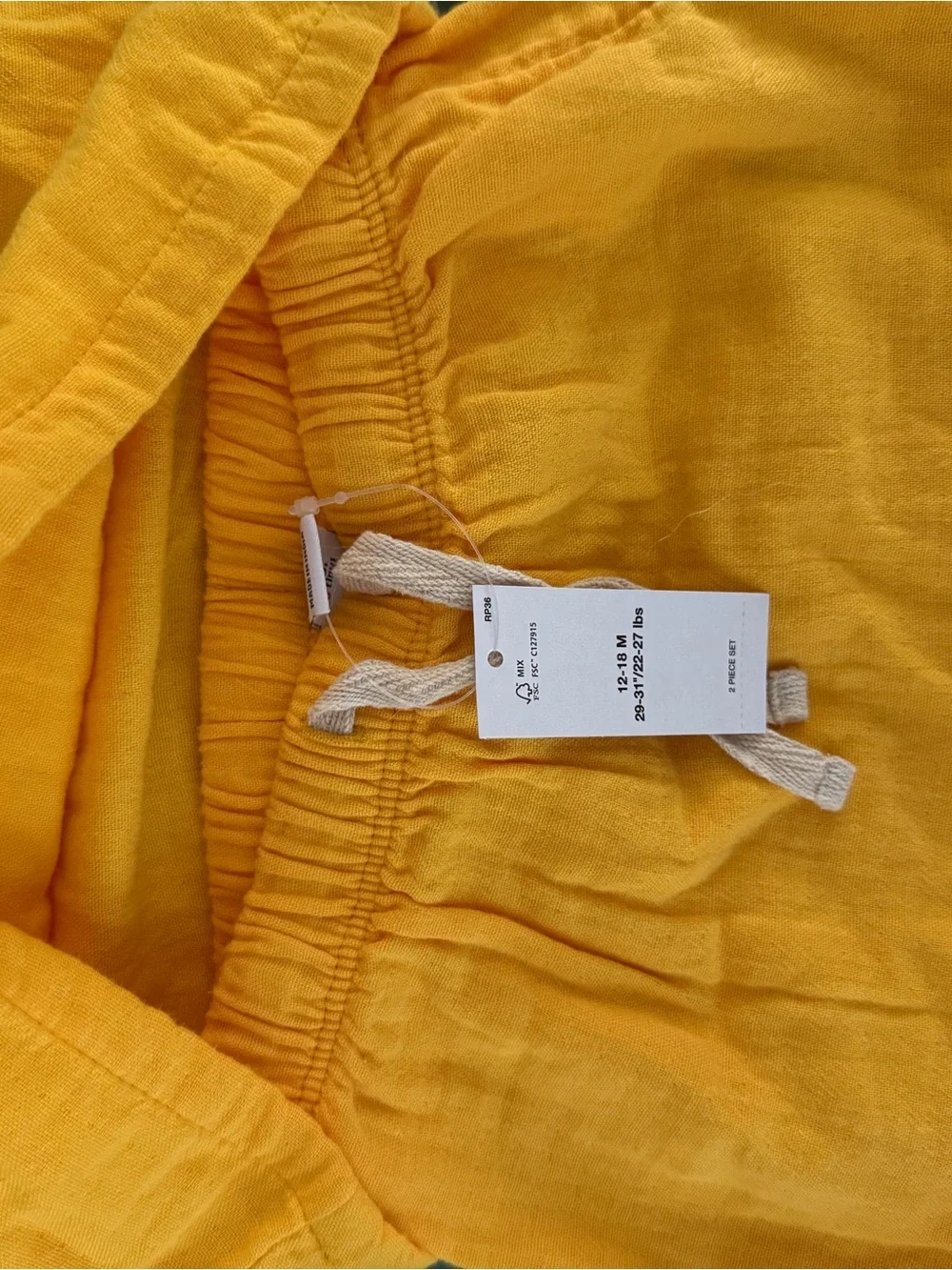 Old Navy Yellow Kids Matching Shorts Set